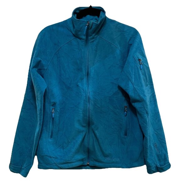MARMOT Teal Gore Windstopper Fleece Jacket Sz L - Picture 1 of 10